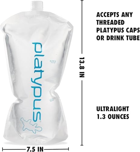 Platypus Platy 2-Liter Ultralight Collapsible Backpacking Water Bottle - Image 3